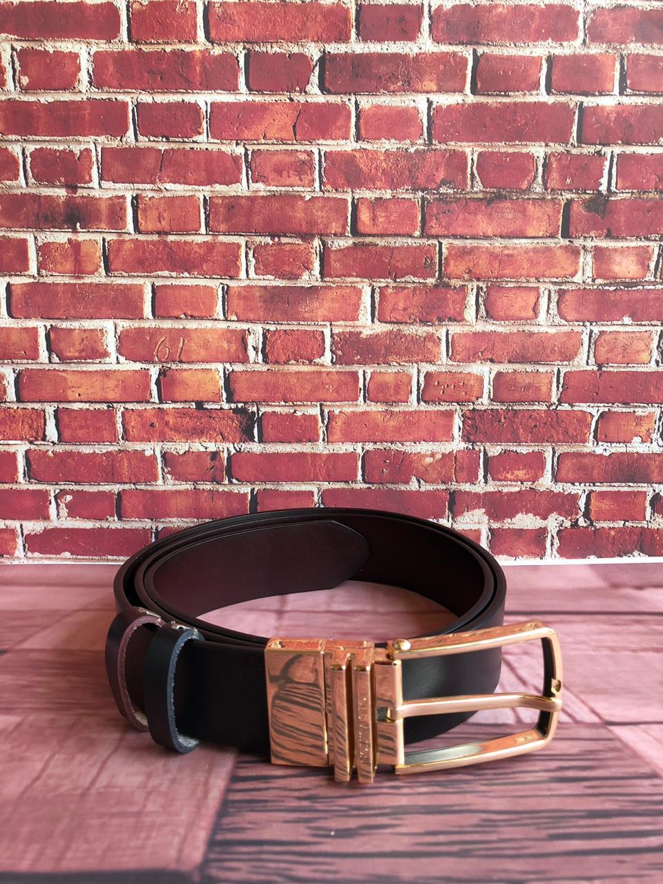 Jack and Jacob Golden Black and Brown Reversible Mens Leather Belts