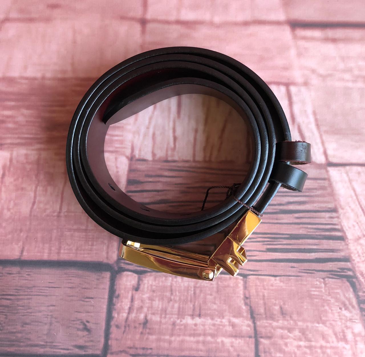 Jack and Jacob Golden Black and Brown Reversible Mens Leather Belts