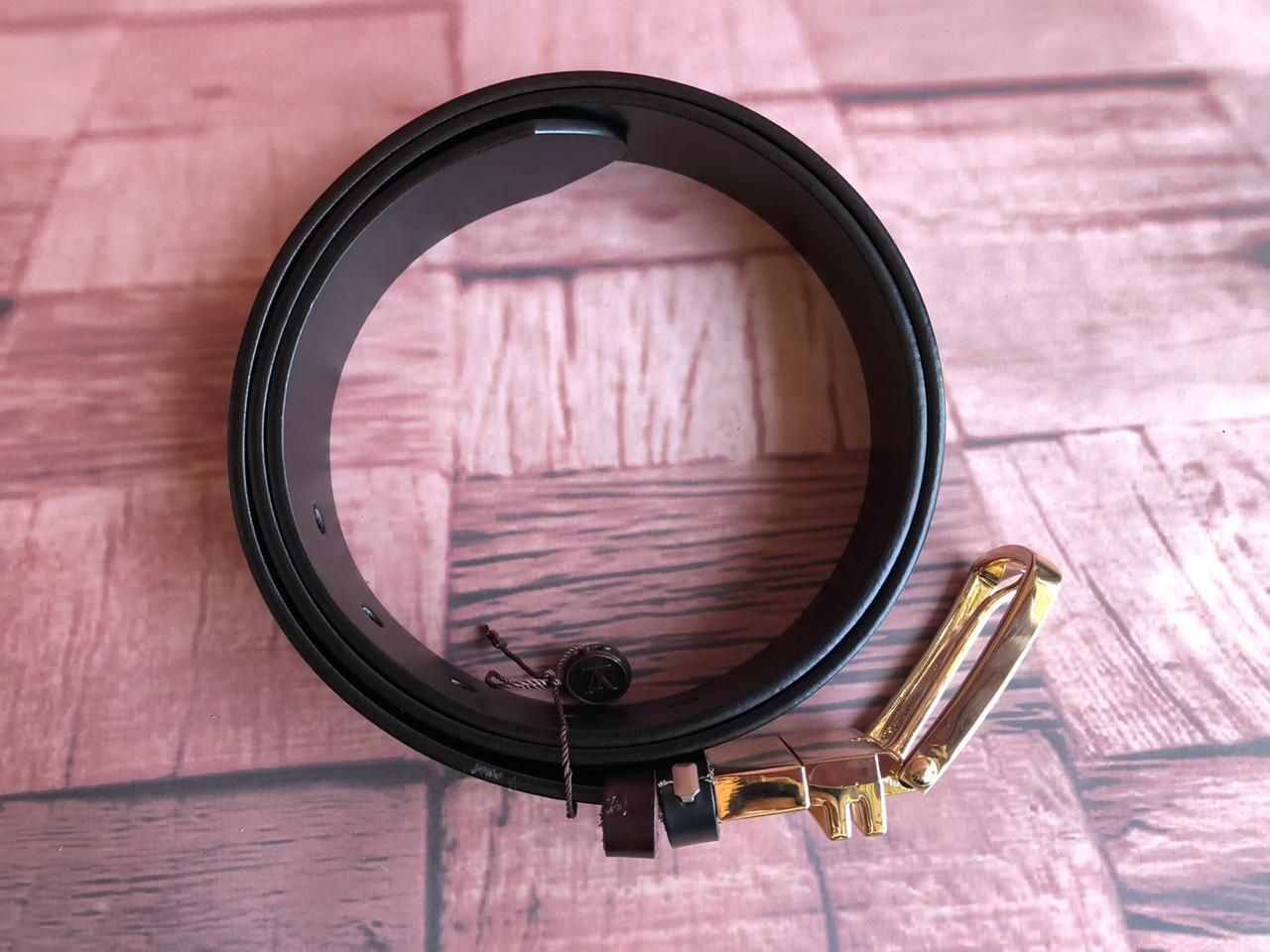 Jack and Jacob Golden Black and Brown Reversible Mens Leather Belts