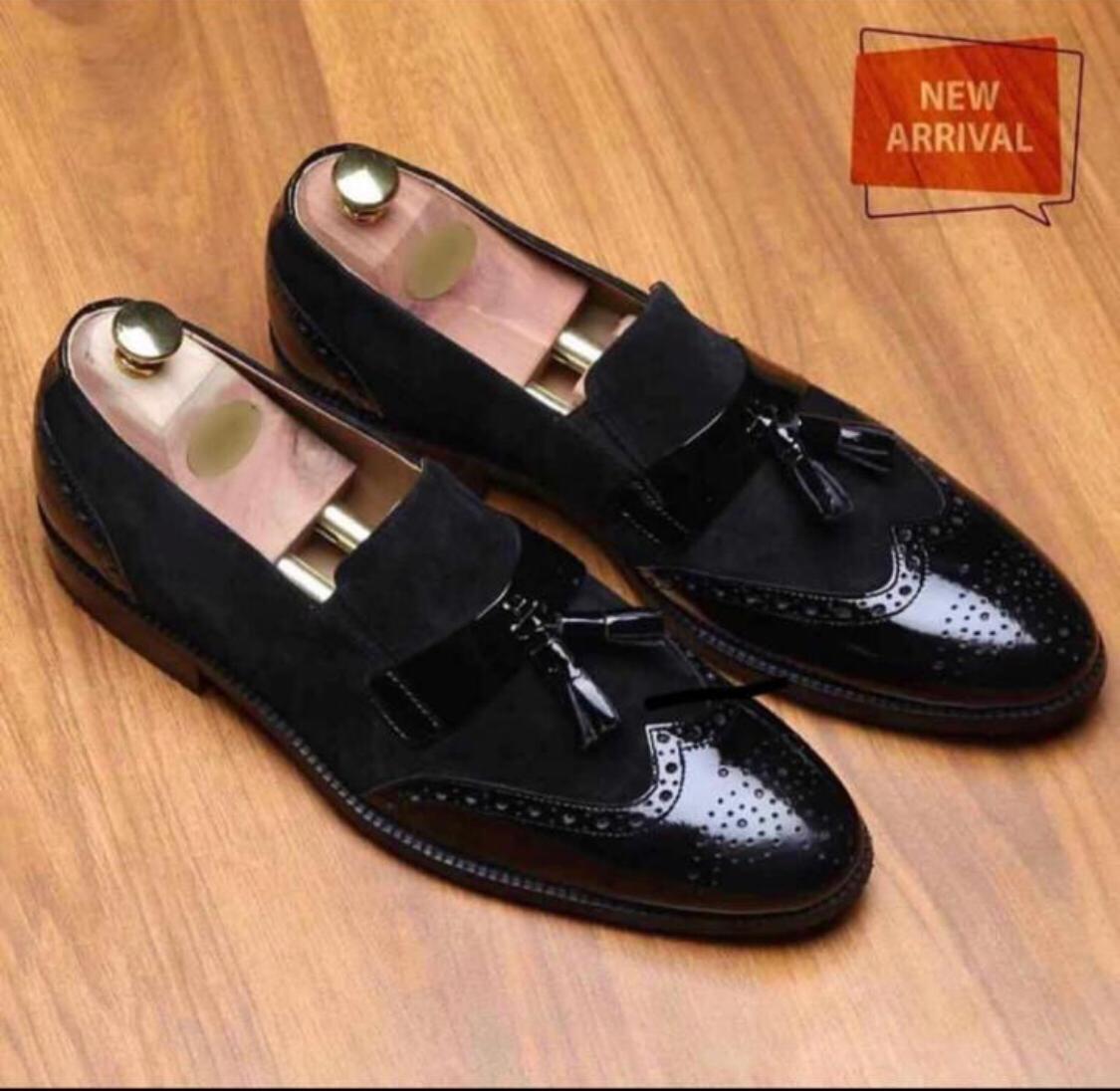 Shiny Black Colour Outdoor Formal Casual Ethnics Loafer