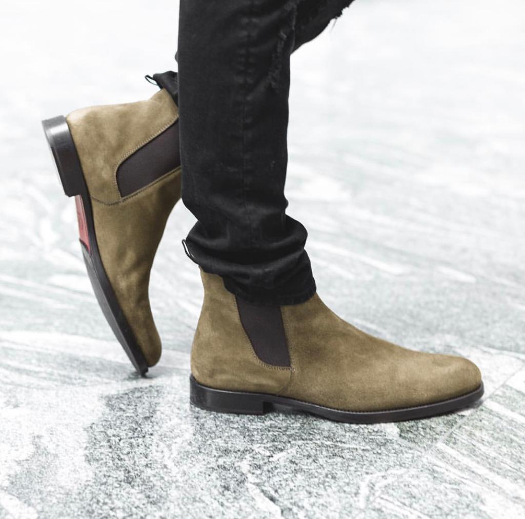 Stylish Valvet Pattern Casual Boots for Men-JonasParamount