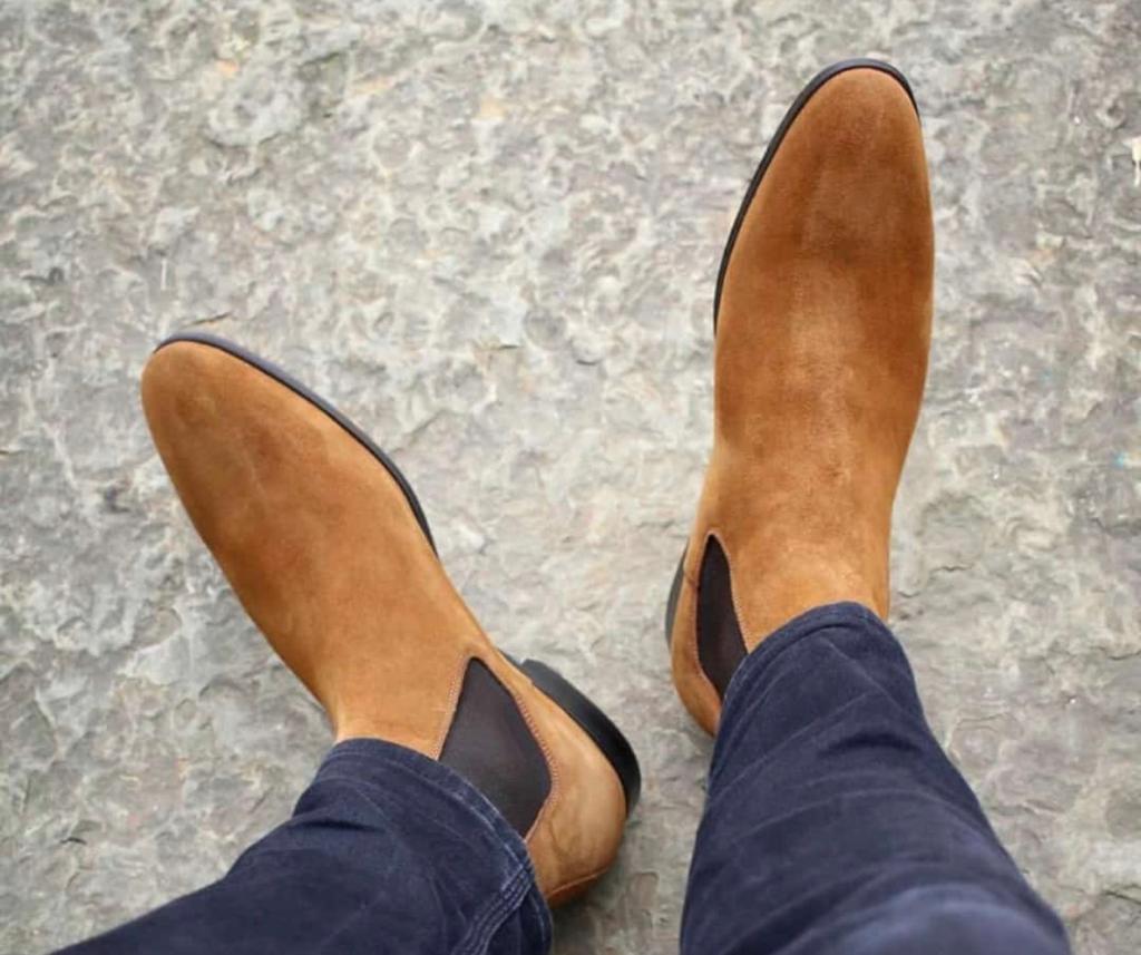 Stylish Valvet Pattern Casual Boots for Men-JonasParamount