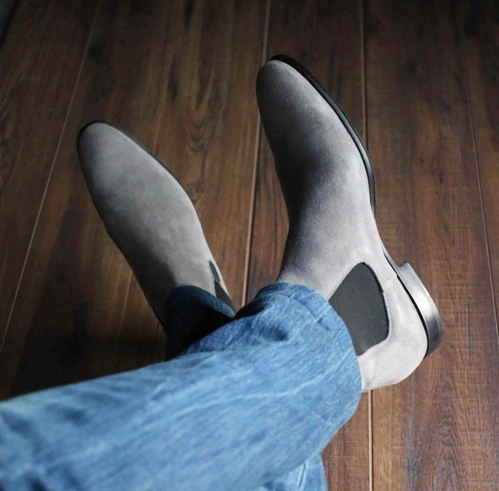 Stylish Valvet Pattern Casual Boots for Men-JonasParamount