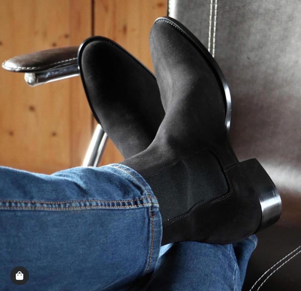 Stylish Valvet Pattern Casual Boots for Men-JonasParamount