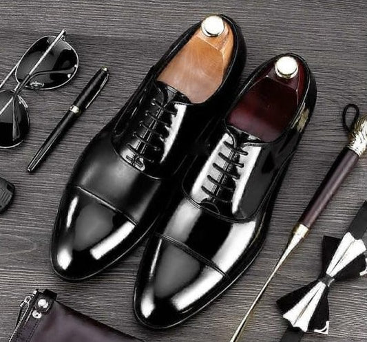 Shiny Mens Wear Pattern Premium Design Quality Oxford Formal Shoes-JonasParamount
