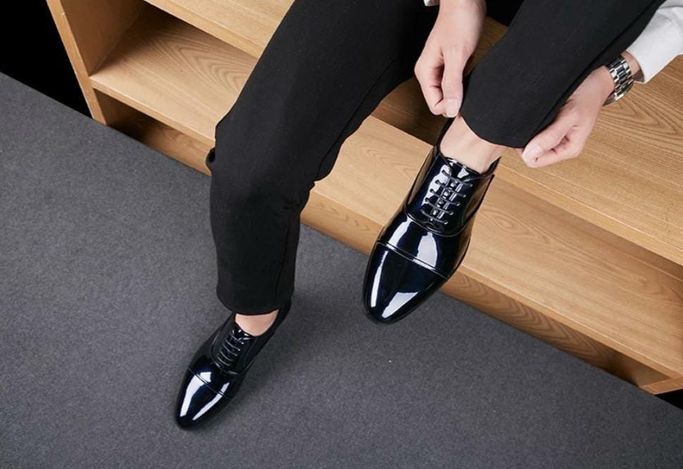 Shiny Mens Wear Pattern Premium Design Quality Oxford Formal Shoes-JonasParamount
