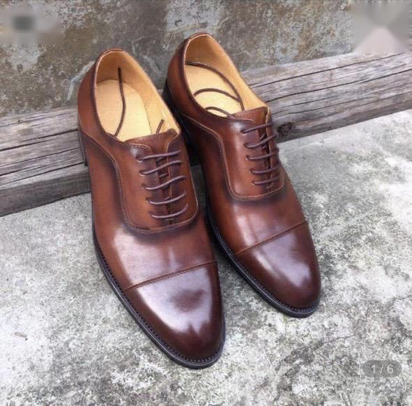 Shiny Mens Wear Pattern Premium Design Quality Oxford Formal Shoes-JonasParamount