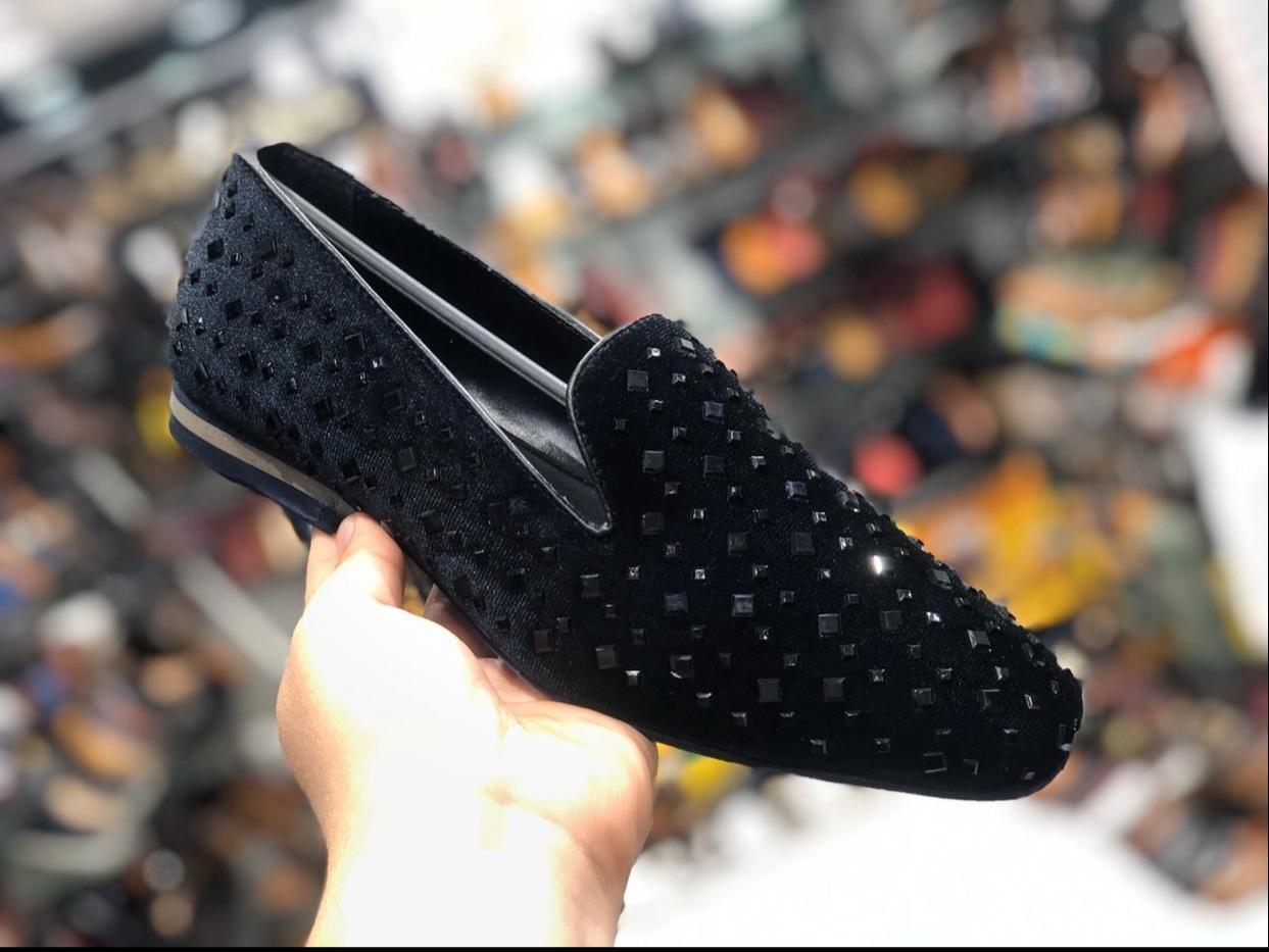 Stylish Studded Moccasins Men's Fashion Wedding Revert High Quality Slip On Flat Loafer-JonasParamount