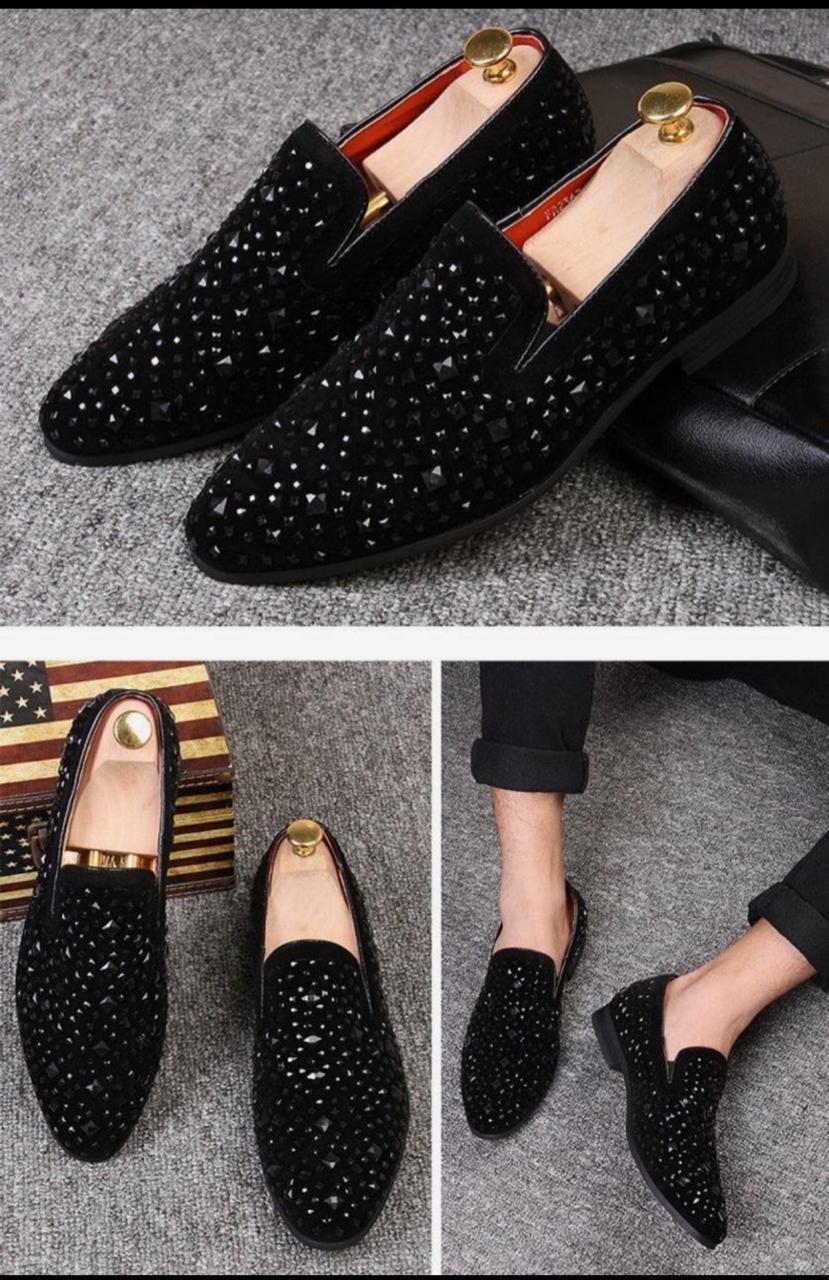Stylish Studded Moccasins Men's Fashion Wedding Revert High Quality Slip On Flat Loafer-JonasParamount