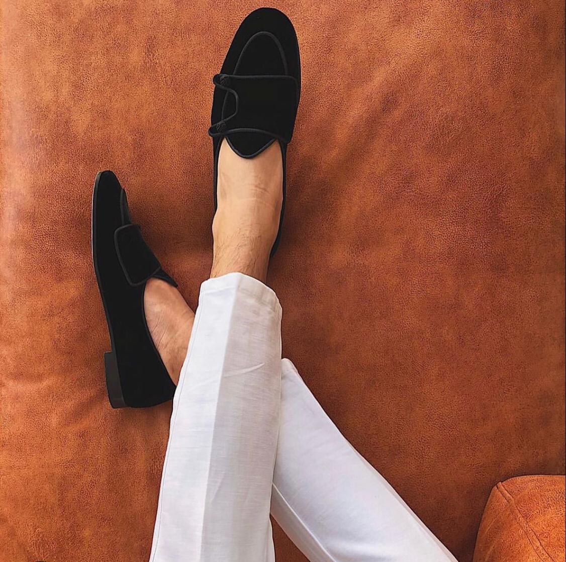 Classic Wear Full Black Men Suede Shoes Fashion Business And Partywear Loafer-JonasParamount