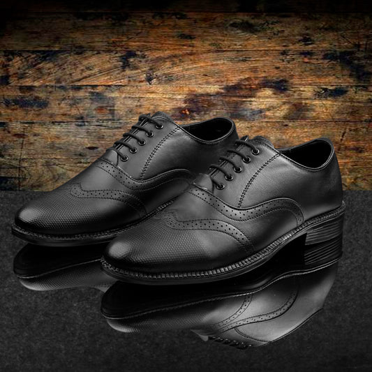 Classic Design Formal Genuine Leather Lace-up Shoes For Men's-JonasParamount