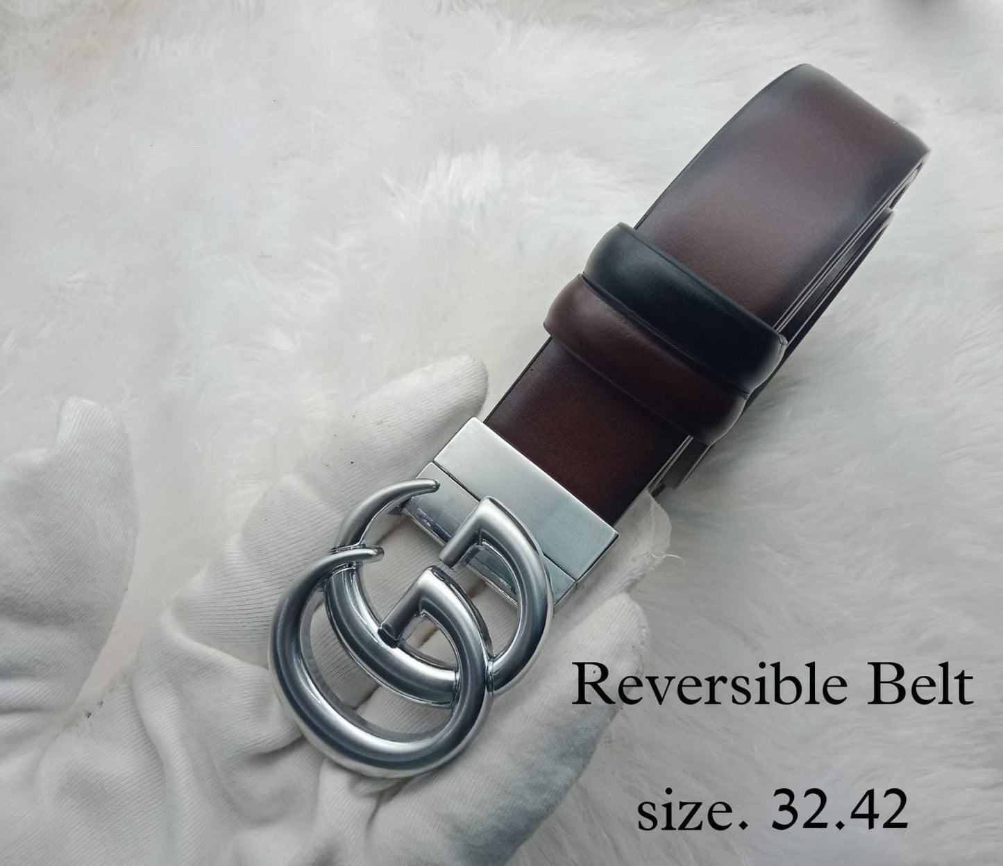 G Letter Designer Buckle Belt With Reversible Strap For Men's-JonasParamount