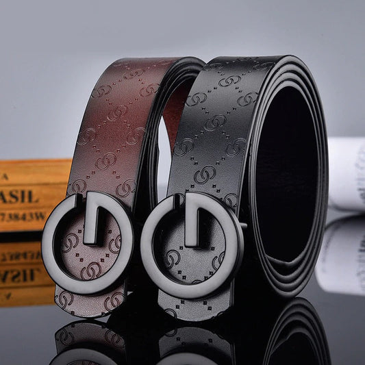Casual Fashion G Letter buckle High Quality Smooth buckle Belt For Men-JonasParamount