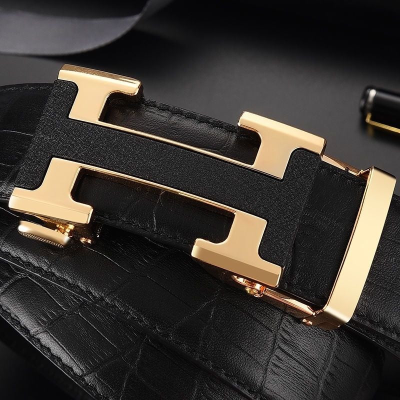 Luxury Brand H Latter Designer Fashionable Belt For Men-JonasParamount