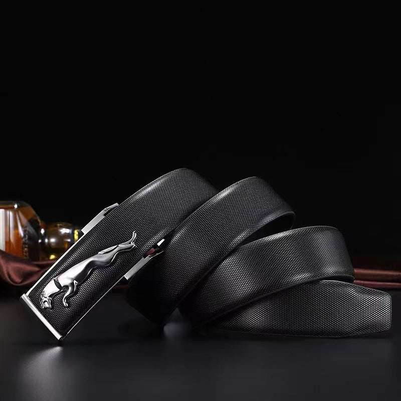 Fashionable Jaguar Alloy Buckle Designer Belt For Men's-JonasParamount