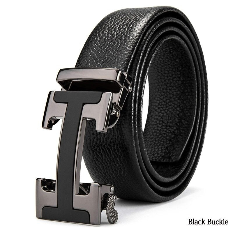 Designer H Pattern Leather Strap Belt Luxury Brand For Men