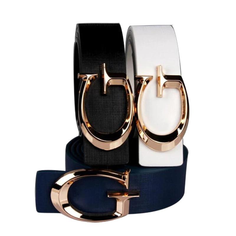 Designer Casual G-Shape Leather Belt For Men-JonasParamount