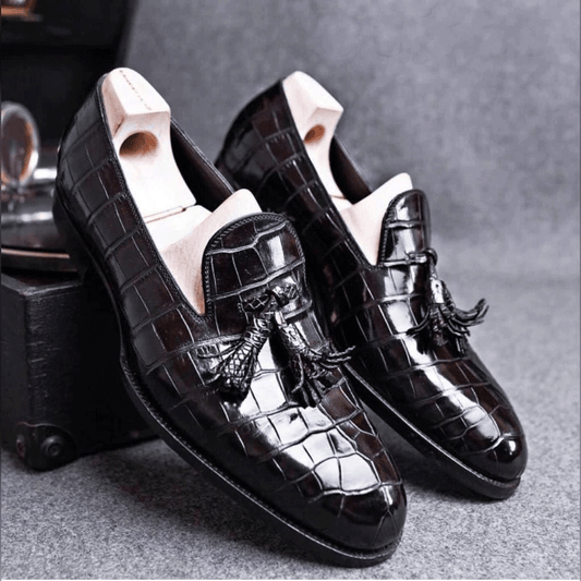 New Fashion Tassel Suede CROCO Moccasins Shoes For Men-JonasParamount