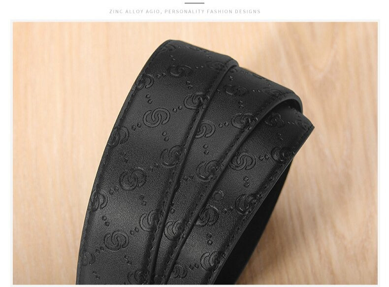 Fashion Vintage G Buckle Leather Designer Belt For Men-JonasParamount