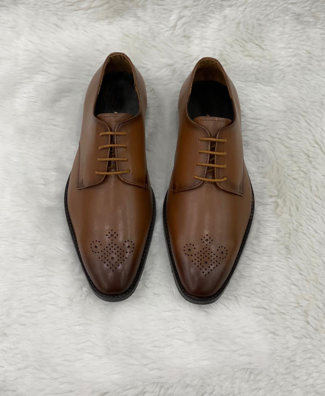 Stylish Brown Premium Quality Leather Formal Shoes For Men-JonasParamount