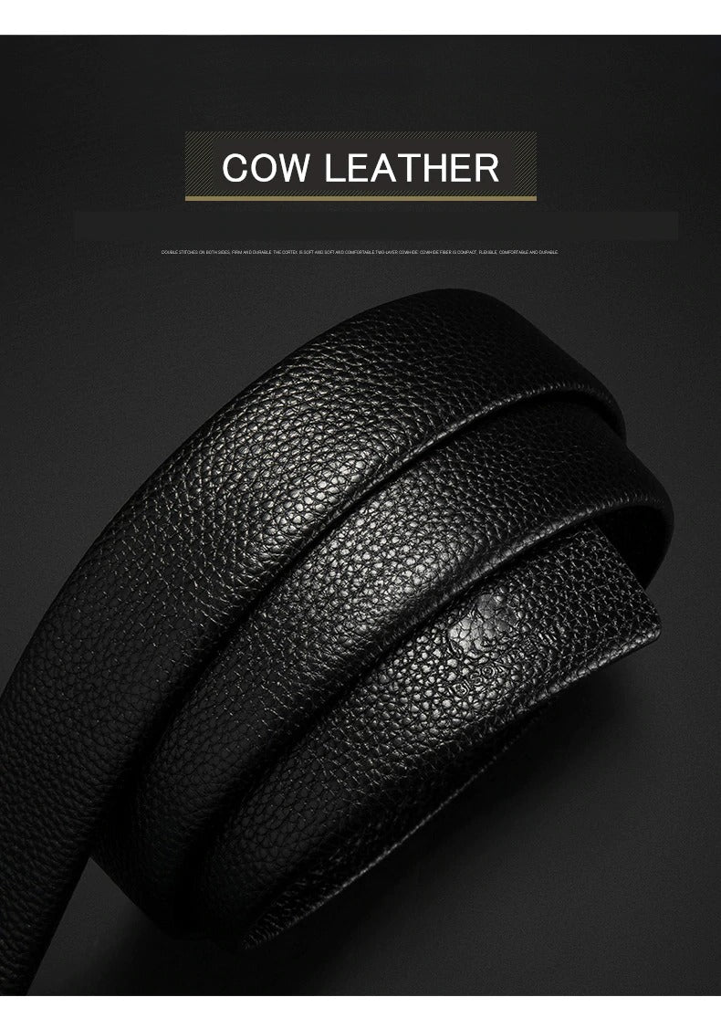Designer H Pattern Leather Strap Belt Luxury Brand For Men