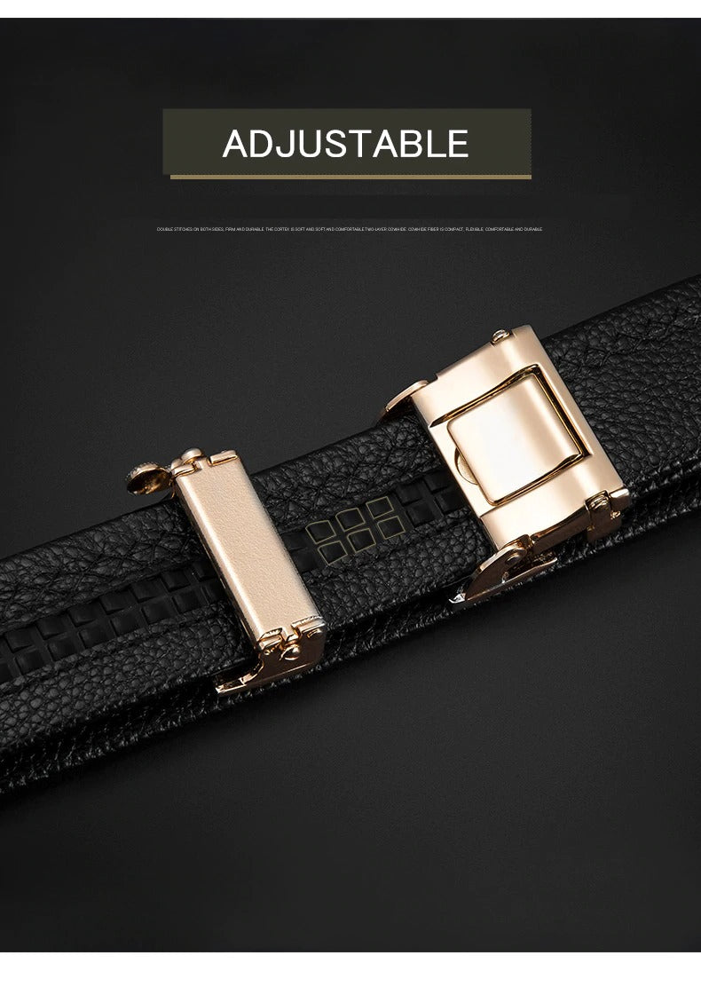 Designer H Pattern Leather Strap Belt Luxury Brand For Men