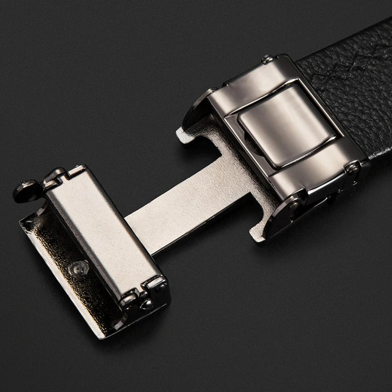 Designer H Pattern Leather Strap Belt Luxury Brand For Men