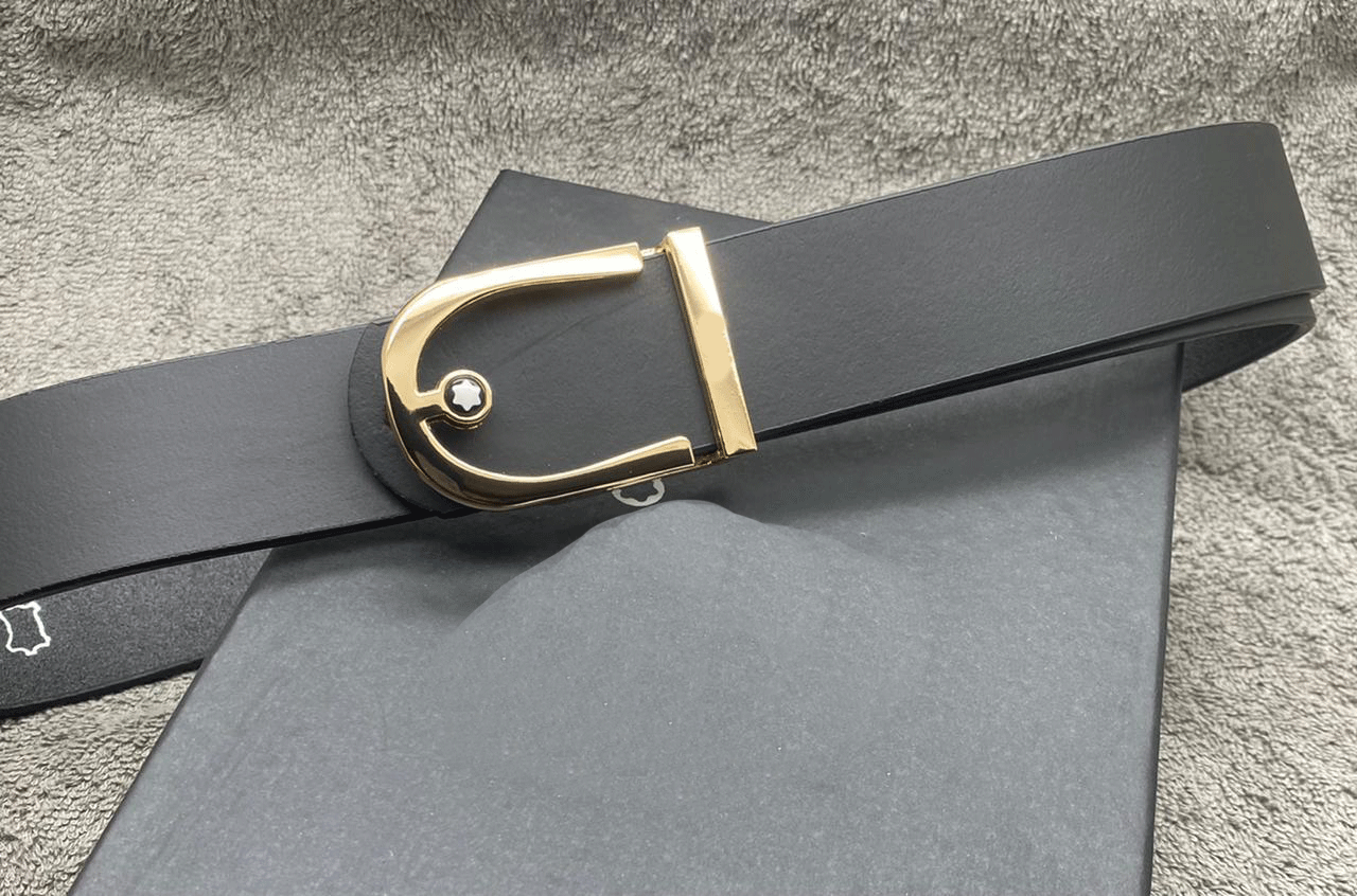 Designer Half Round Pattern Leather Belt For Men's-JonasParamount