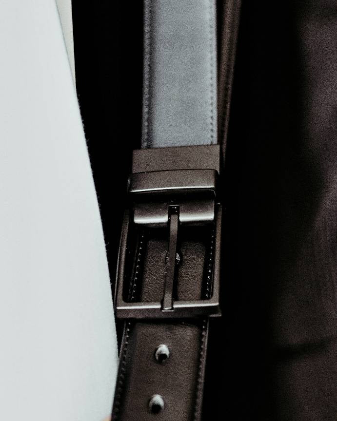 Classic & Fashion Designs Black/blue Two in One Belts with Rotated Buckle ceinture-Men's Leather Reversible Belt-JonasParamount