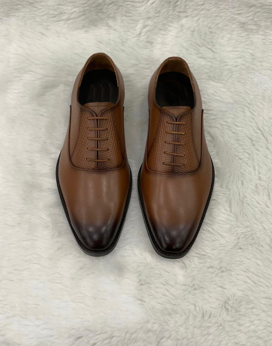Stylish Brown Premium Quality Leather Formal Shoes For Men-JonasParamount