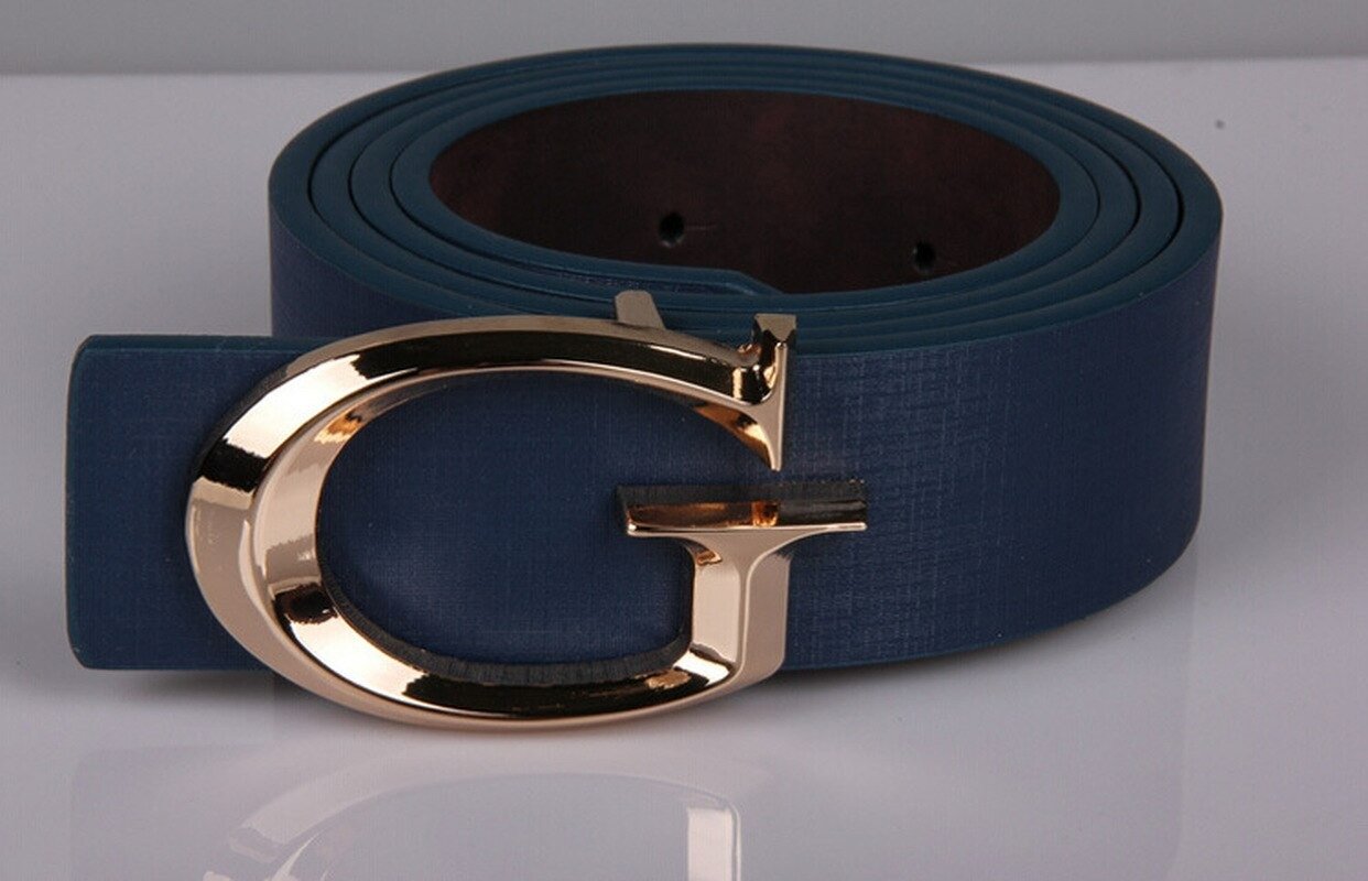 Designer Casual G-Shape Leather Belt For Men-JonasParamount