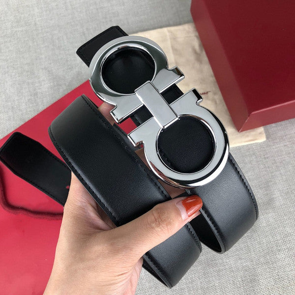 Fashion Casual Metal Buckle Business Leather Belt For Man -JonasParamount