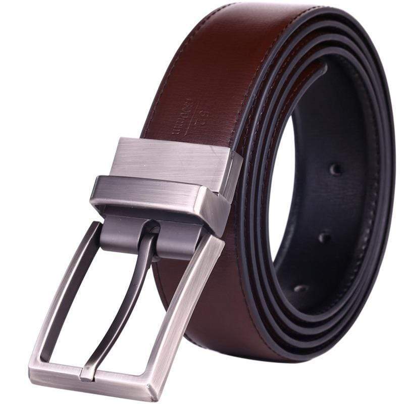 Silver Pin Buckle Genuine Leather belts for men - Jack and Jacob Belts Jack and Jacob
