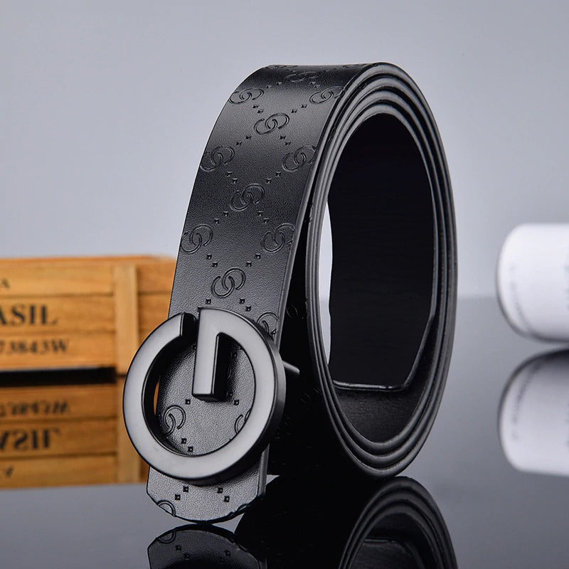 Casual Fashion G Letter buckle High Quality Smooth buckle Belt For Men-JonasParamount