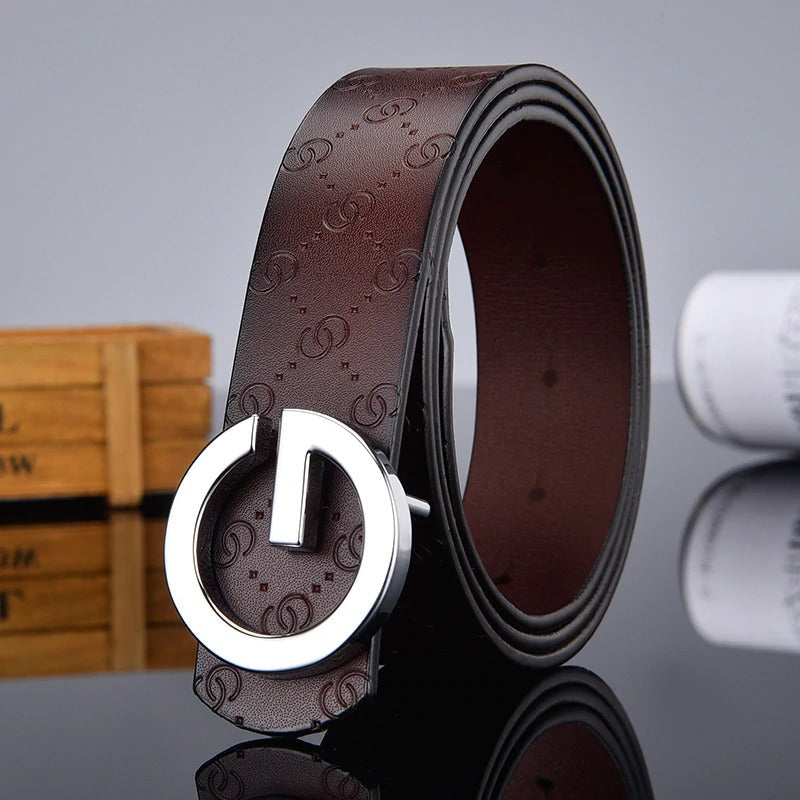 Casual Fashion G Letter buckle High Quality Smooth buckle Belt For Men-JonasParamount