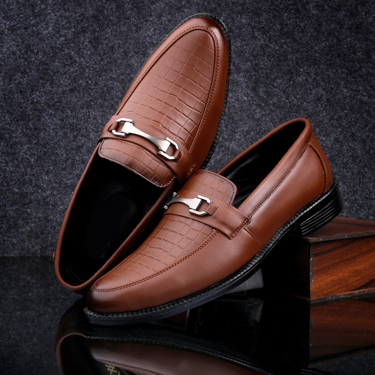 Classic Formal Genuine Leather Slip-on Shoes For Men's-JonasParamount